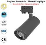 7W to 40W Zoomable led tracking spot light